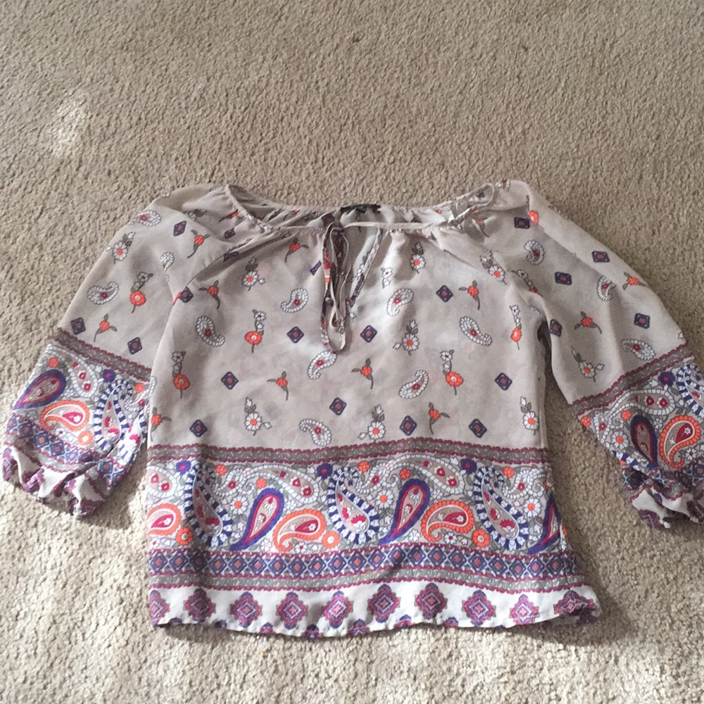 Sheer floral shirt